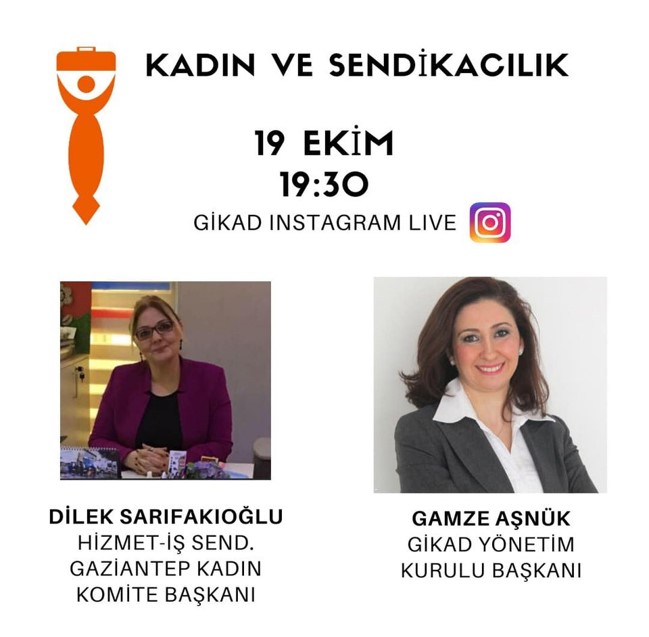 KADIN VE SENDİKACILIK KONULU İNSTAGRAM CANLI YAYINI DÜZENLENDİ